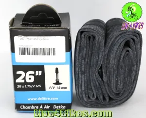 26in 26 x 1.75 / 2.125 presta valve Bicycle Inner tube - Live 4 bikes