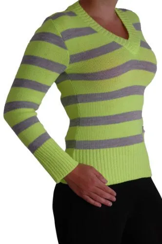Alicia Multi Stripe V Neck Jumper