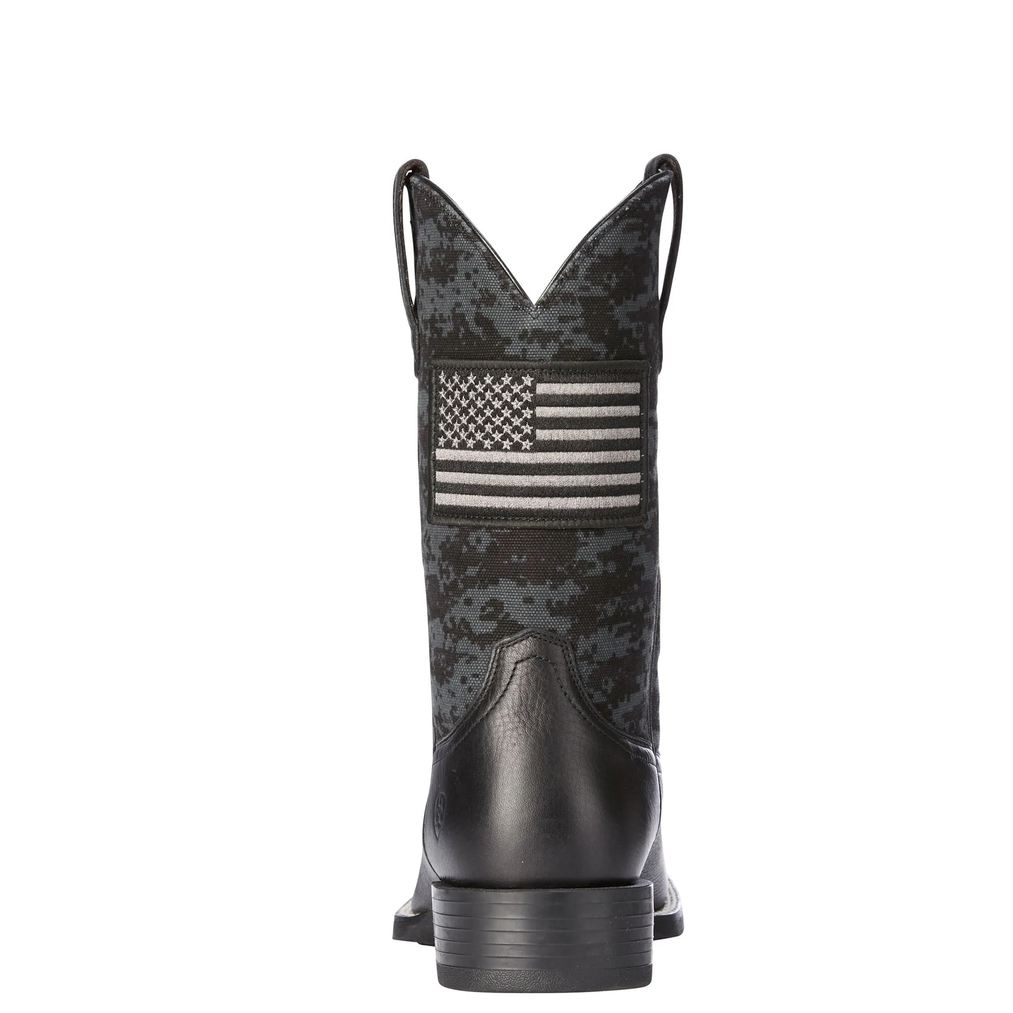 Ariat Mens Sport Patriot Western Boot Black Deertan