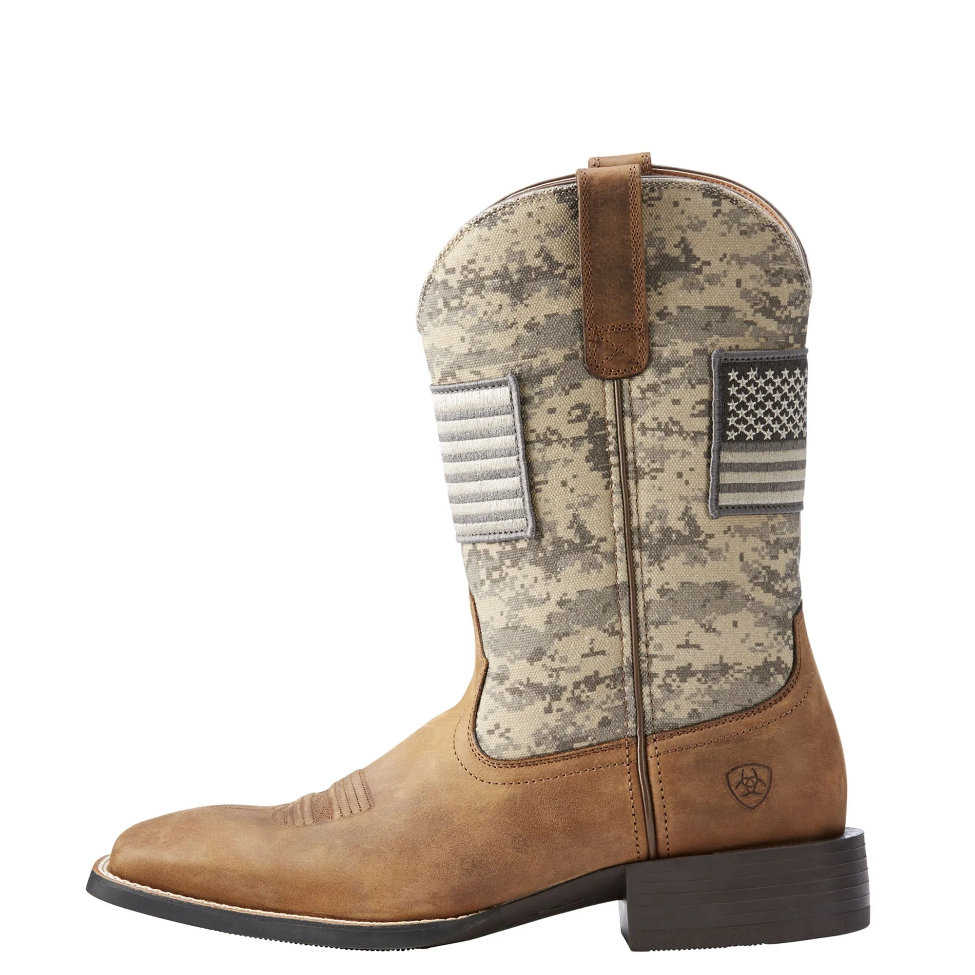Ariat Mens Sport Patriot Western Boot Distressed Brown