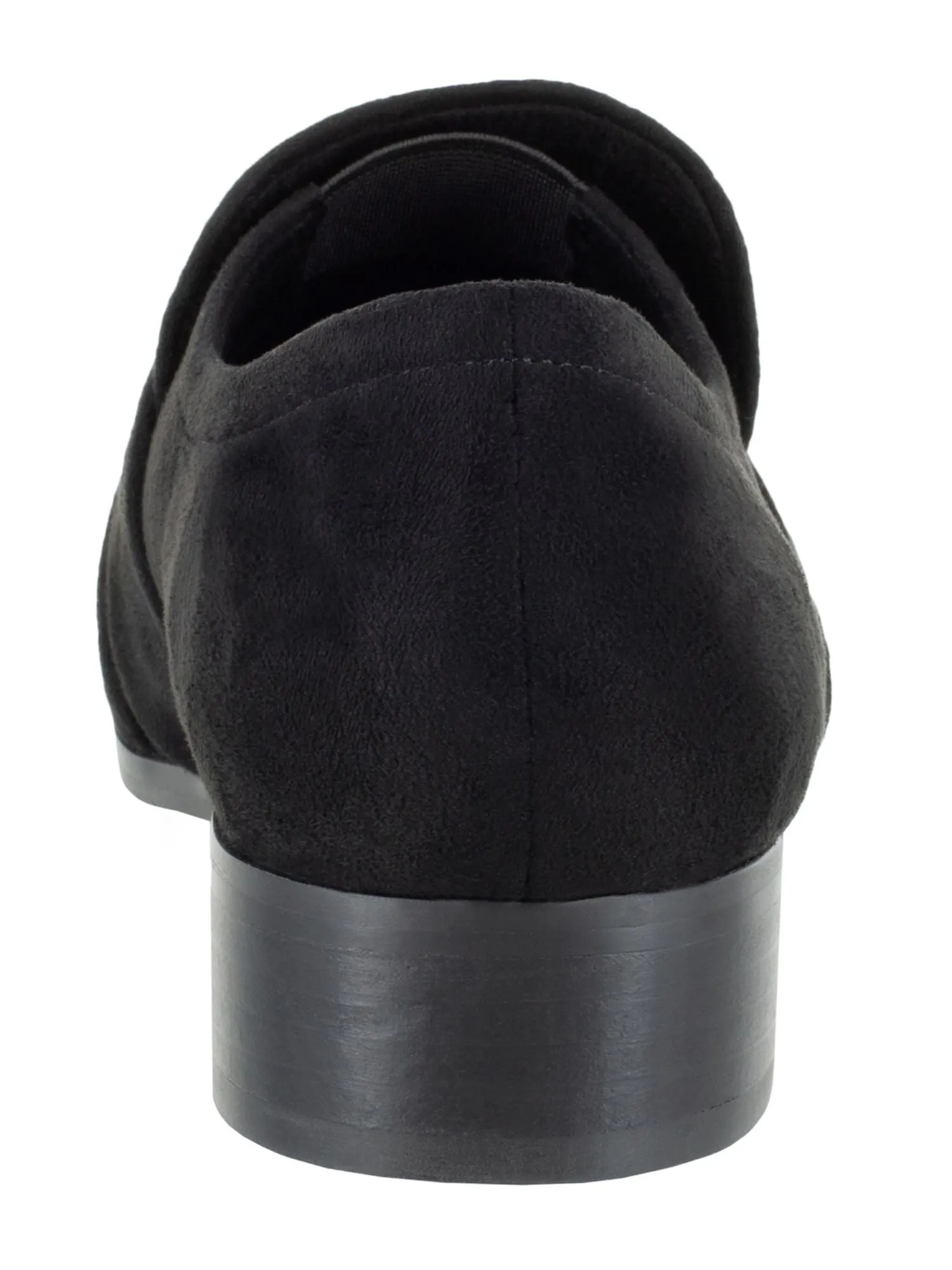 BELLA VITA Womens Black Twisted Detail Padded Comfort Billie Ii Almond Toe Block Heel Slip On Loafers Shoes W