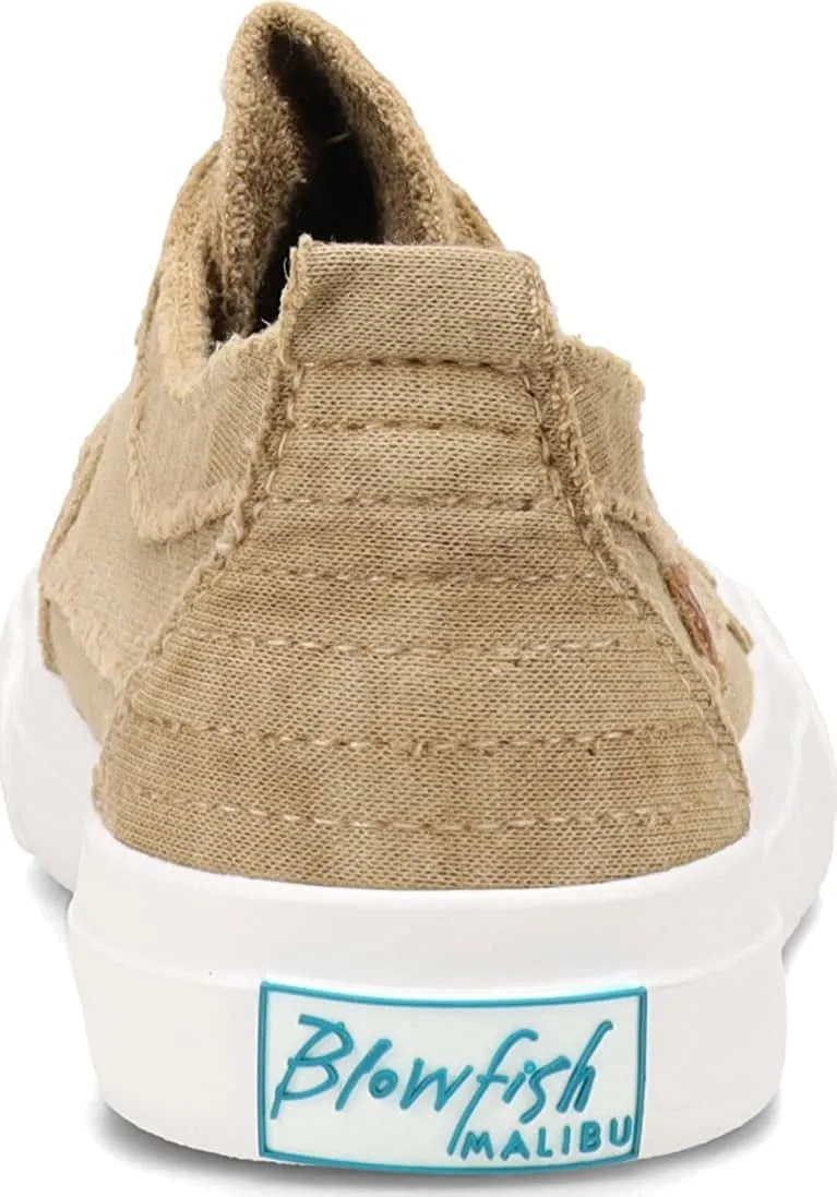 Blowfish Malibu Play Desert Khaki Color Washed Jersey Slip On Comfort Sneaker