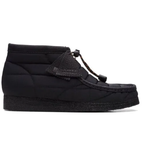 Clarks Originals Wallabee Boot Men's Black Quilted Canvas 26168801