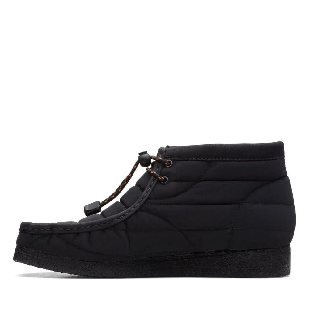 Clarks Originals Wallabee Boot Men's Black Quilted Canvas 26168801