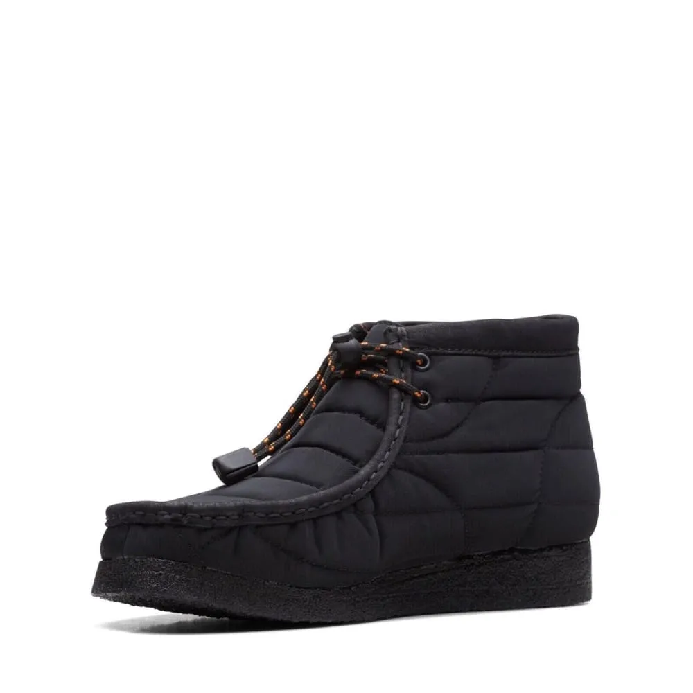 Clarks Originals Wallabee Boot Men's Black Quilted Canvas 26168801