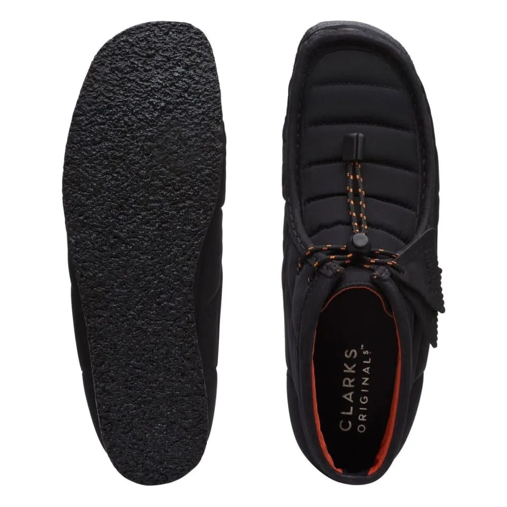 Clarks Originals Wallabee Boot Men's Black Quilted Canvas 26168801