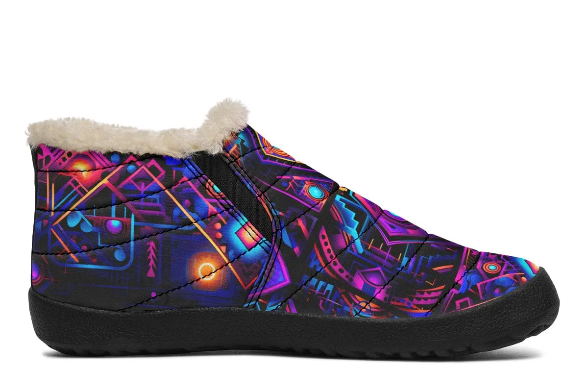Cyber Grids Winter Slippers