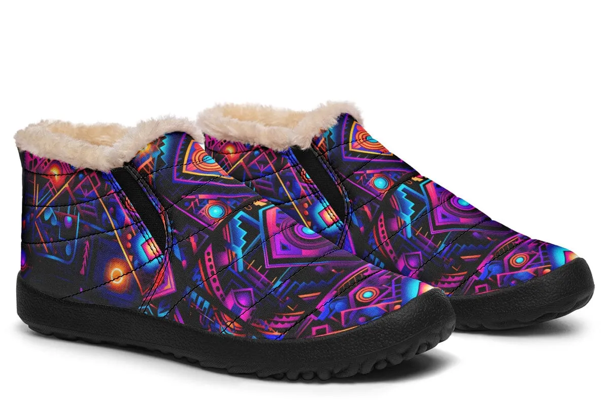 Cyber Grids Winter Slippers