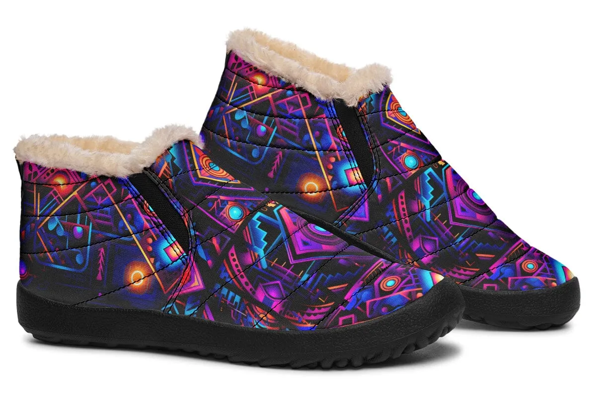 Cyber Grids Winter Slippers