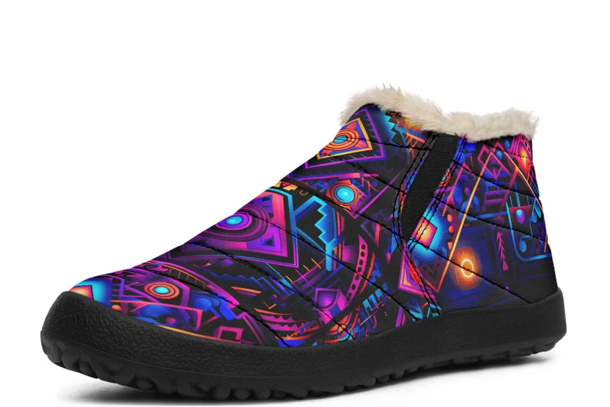 Cyber Grids Winter Slippers