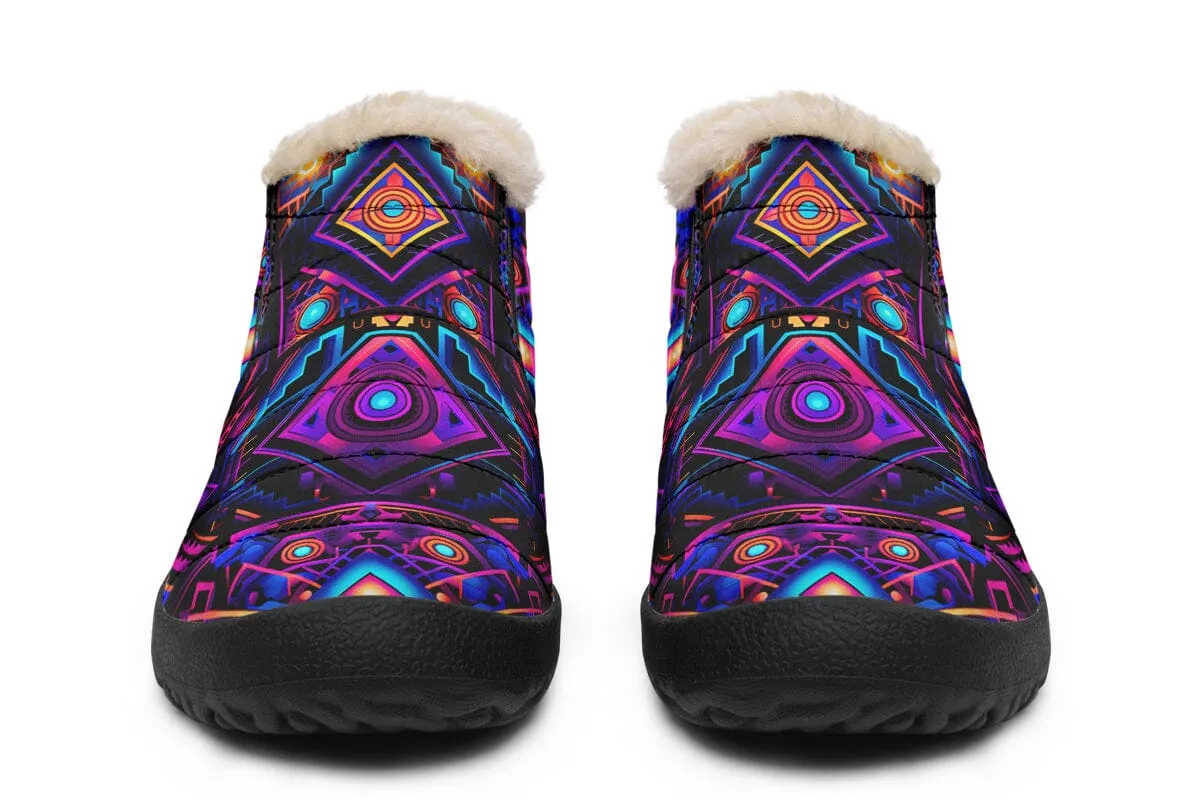 Cyber Grids Winter Slippers