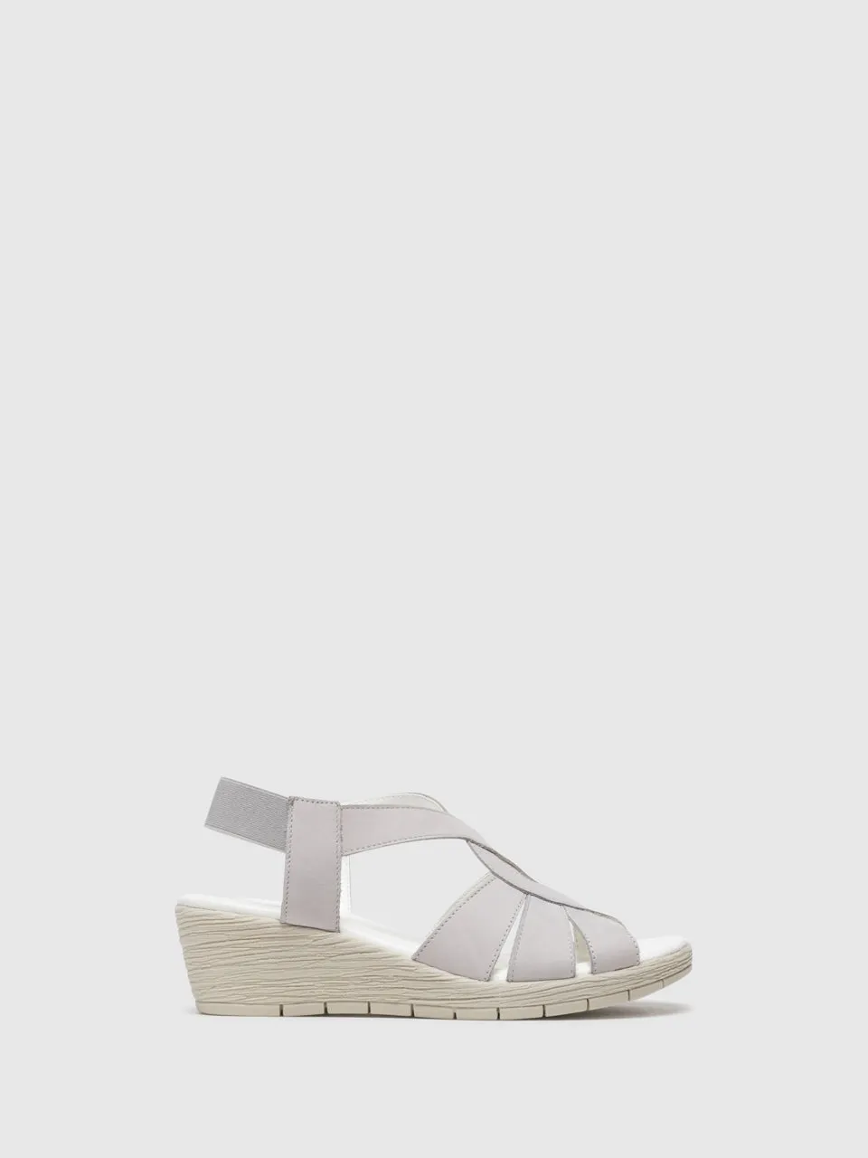 Gray Wedge Sandals