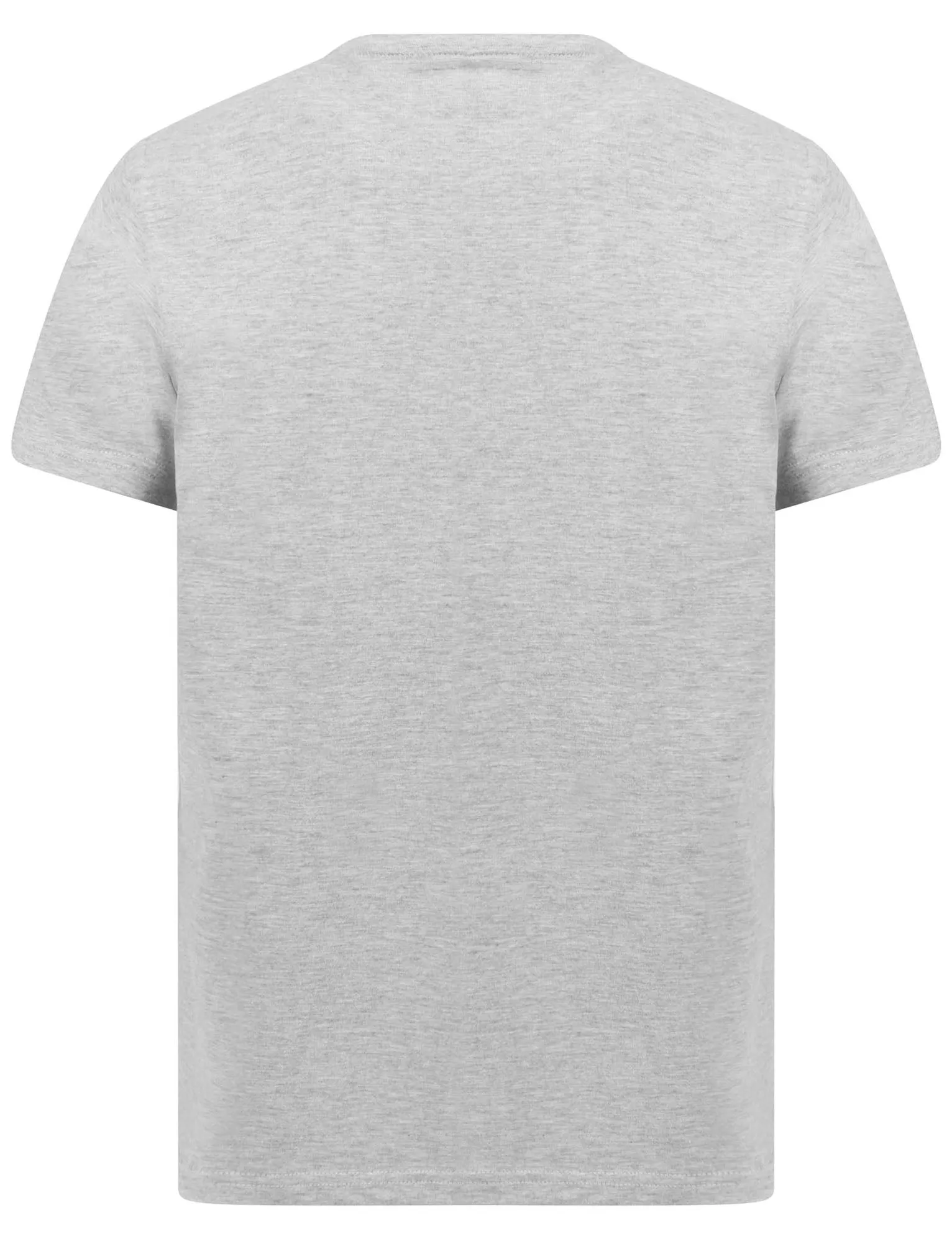 Hawaii Motif Cotton Jersey T-Shirt in Light Grey Marl - South Shore
