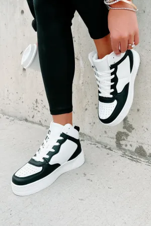 Here To Hoop High-Top Sneakers (Black/White)