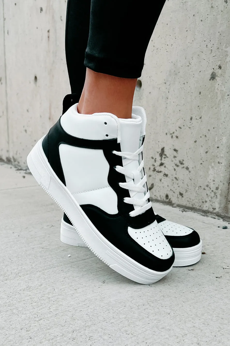 Here To Hoop High-Top Sneakers (Black/White)
