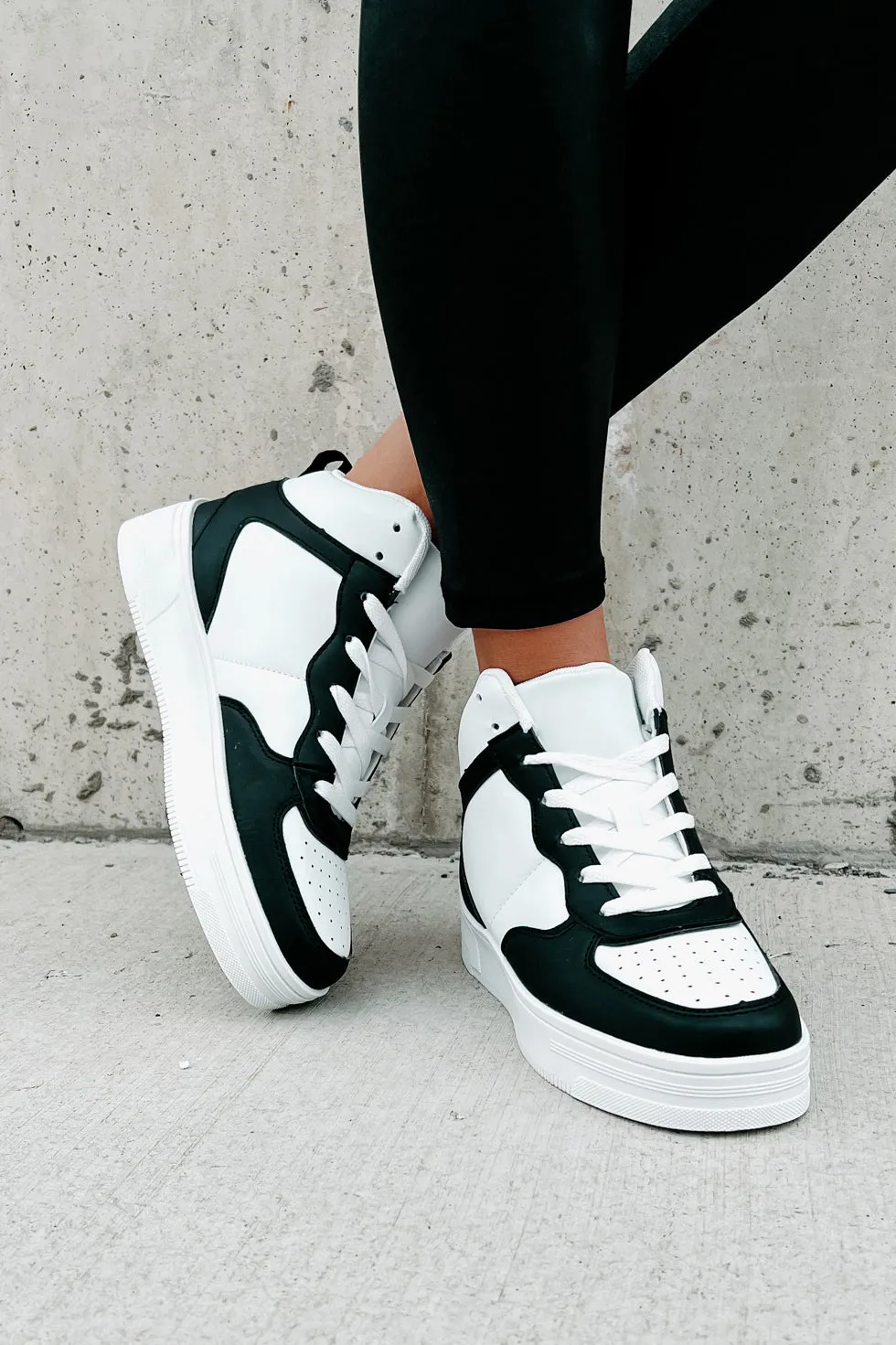 Here To Hoop High-Top Sneakers (Black/White)