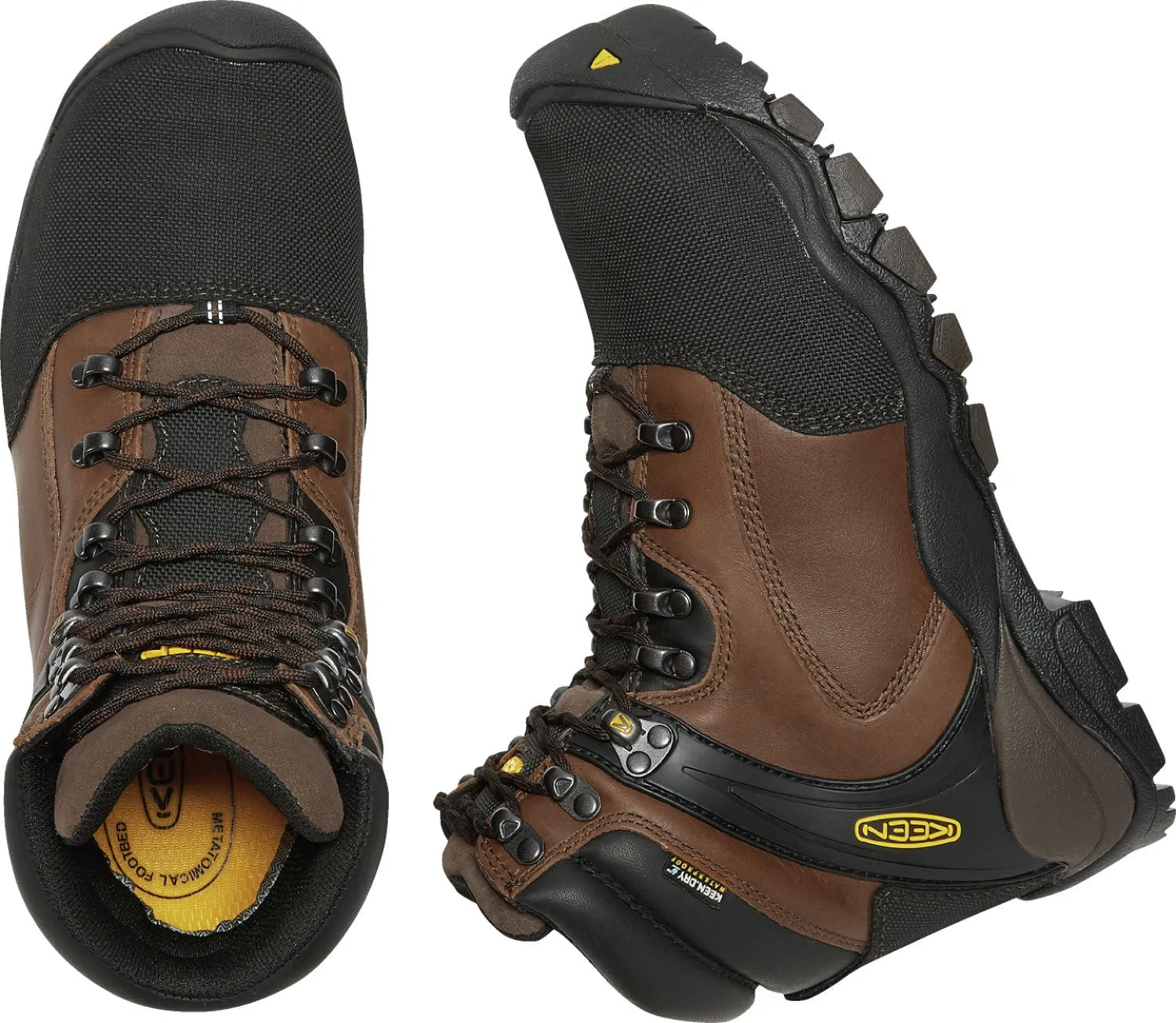 Keen Utility Mens Louisville 6in WP Met Slate Black Leather Work Boots