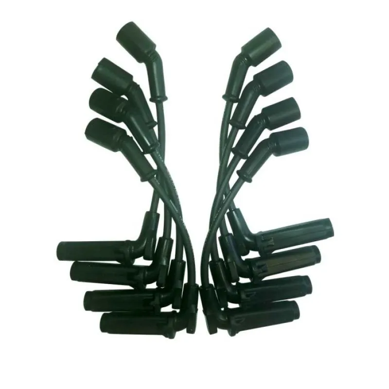 Moroso Ultra Spiral Core Spark Plug Wire Set - 7 mm - Black - 90 Degree Plug Boots - Factory Style Boots - 9.75 in Long - GM LS-Series