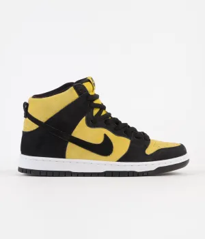 Nike SB Dunk High Pro 'Reverse Goldenrod' Shoes - Black / Black - Varsity Maize - White