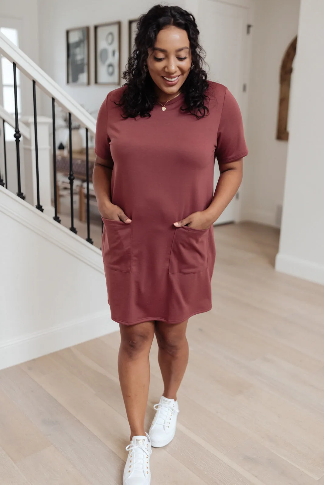 *Online Exclusive* Easy Day Patch Pocket T-Shirt Dress