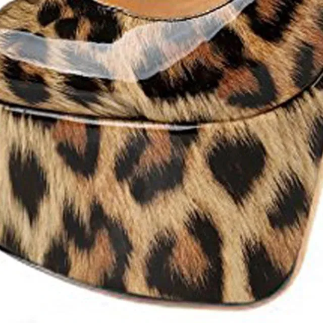 Onlymaker Peep Toe Platform Heel Pumps