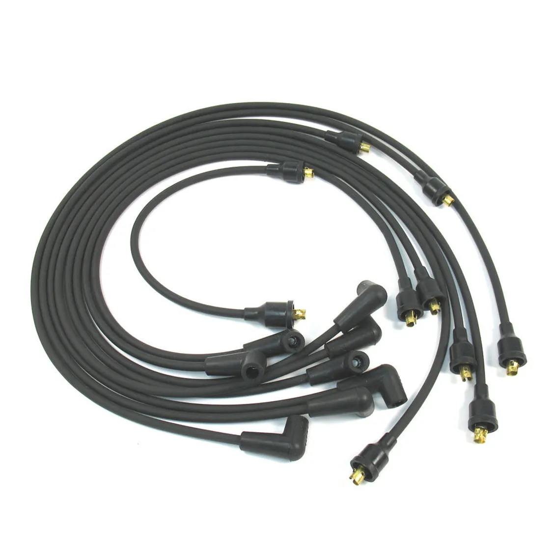 PerTronix Stock-Look Spiral Core 7mm Spark Plug Wire Set - Black - 90 Degree Plug Boots - Socket Style - GM V8 708103