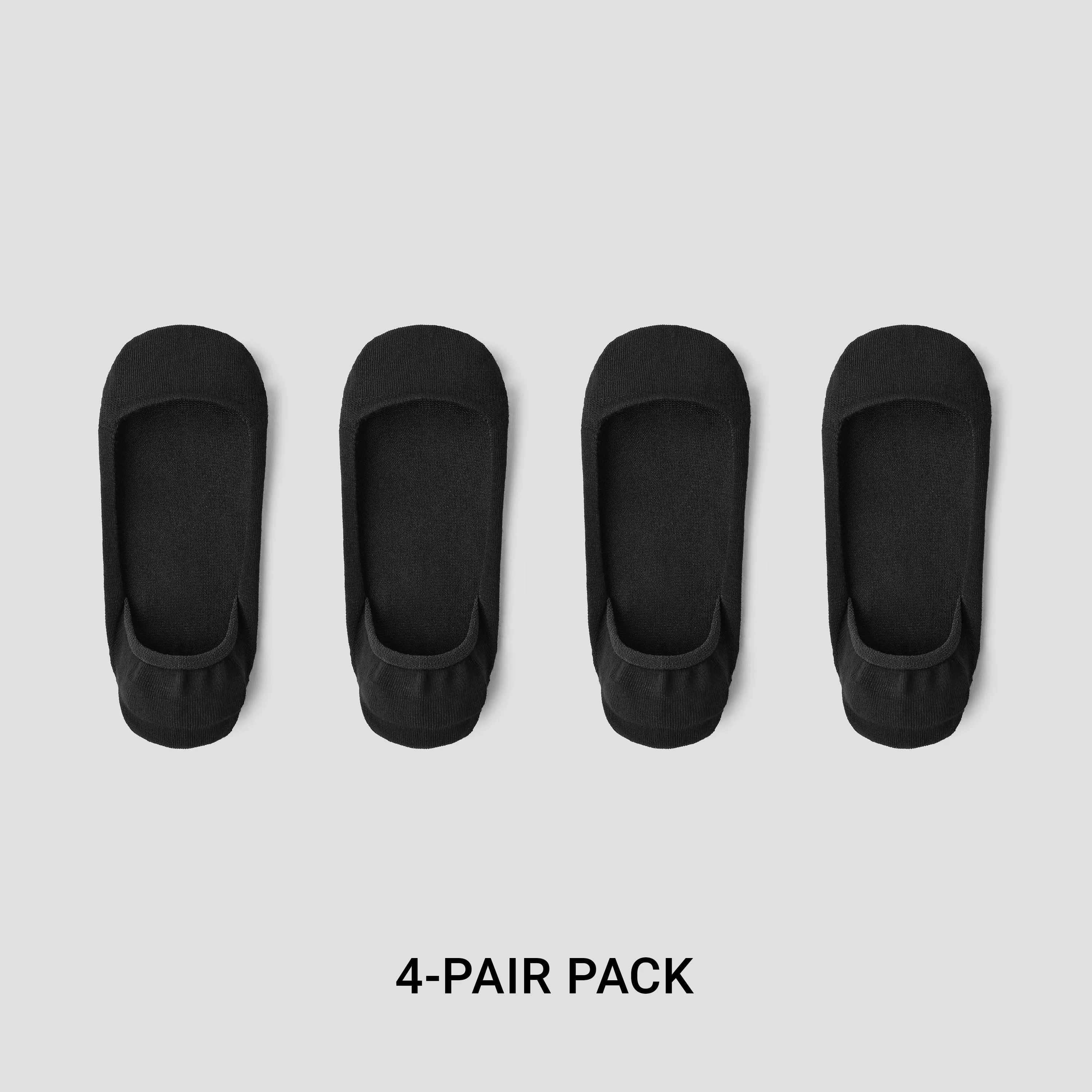 [Socks] 4足組 パッド付き ローカットソックス