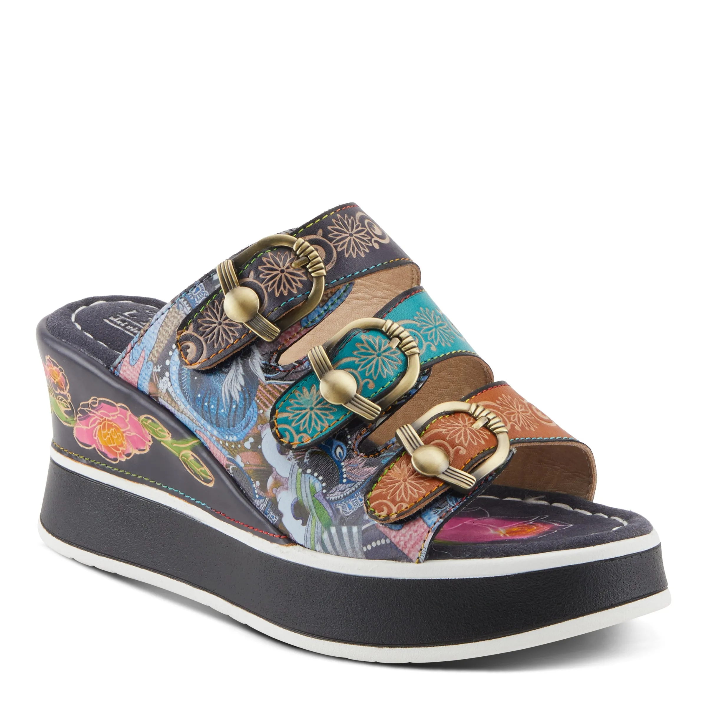 Spring Step Shoes  L'Artiste Caligal Women's Leather Sandals 3" Heel Height
