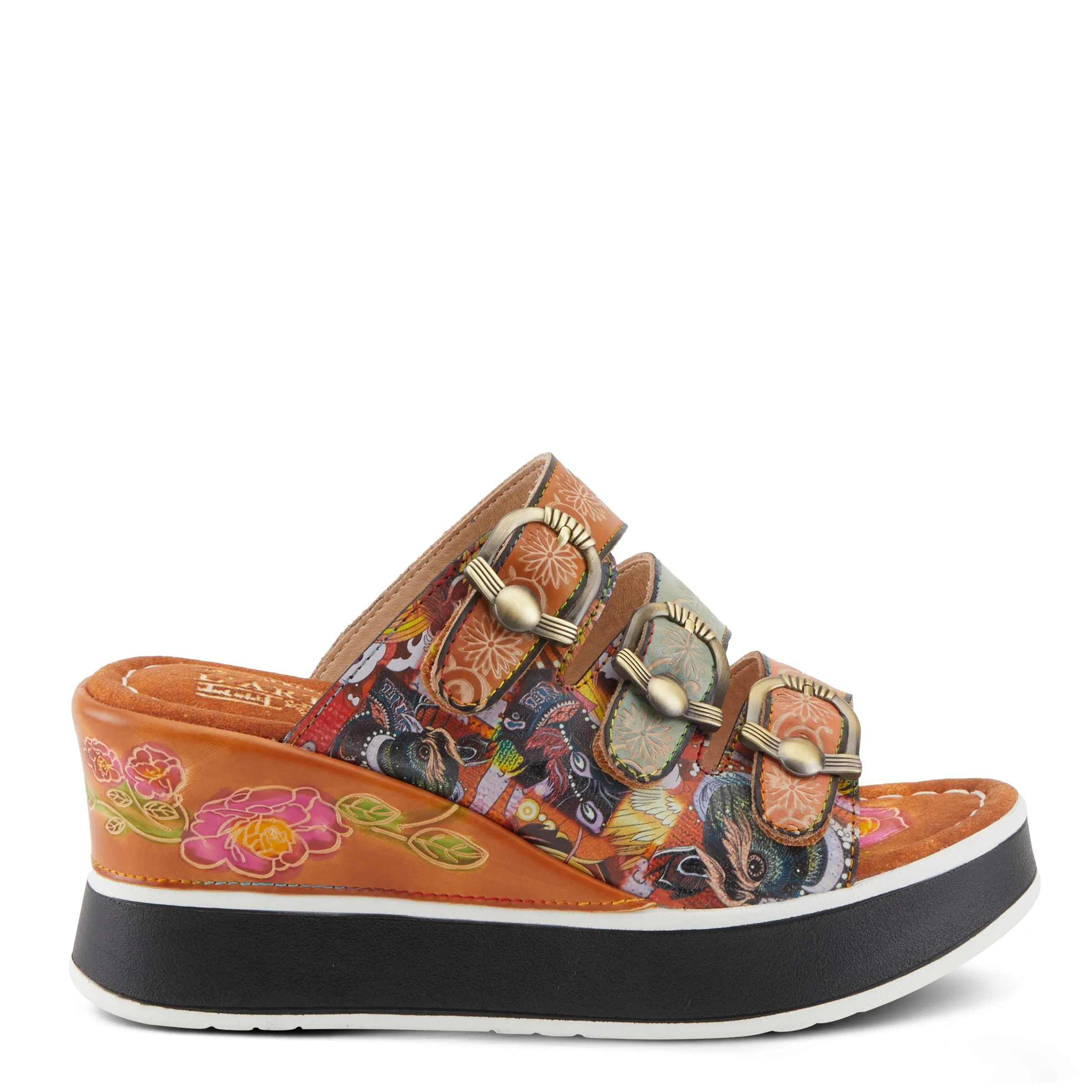 Spring Step Shoes  L'Artiste Caligal Women's Leather Sandals 3" Heel Height