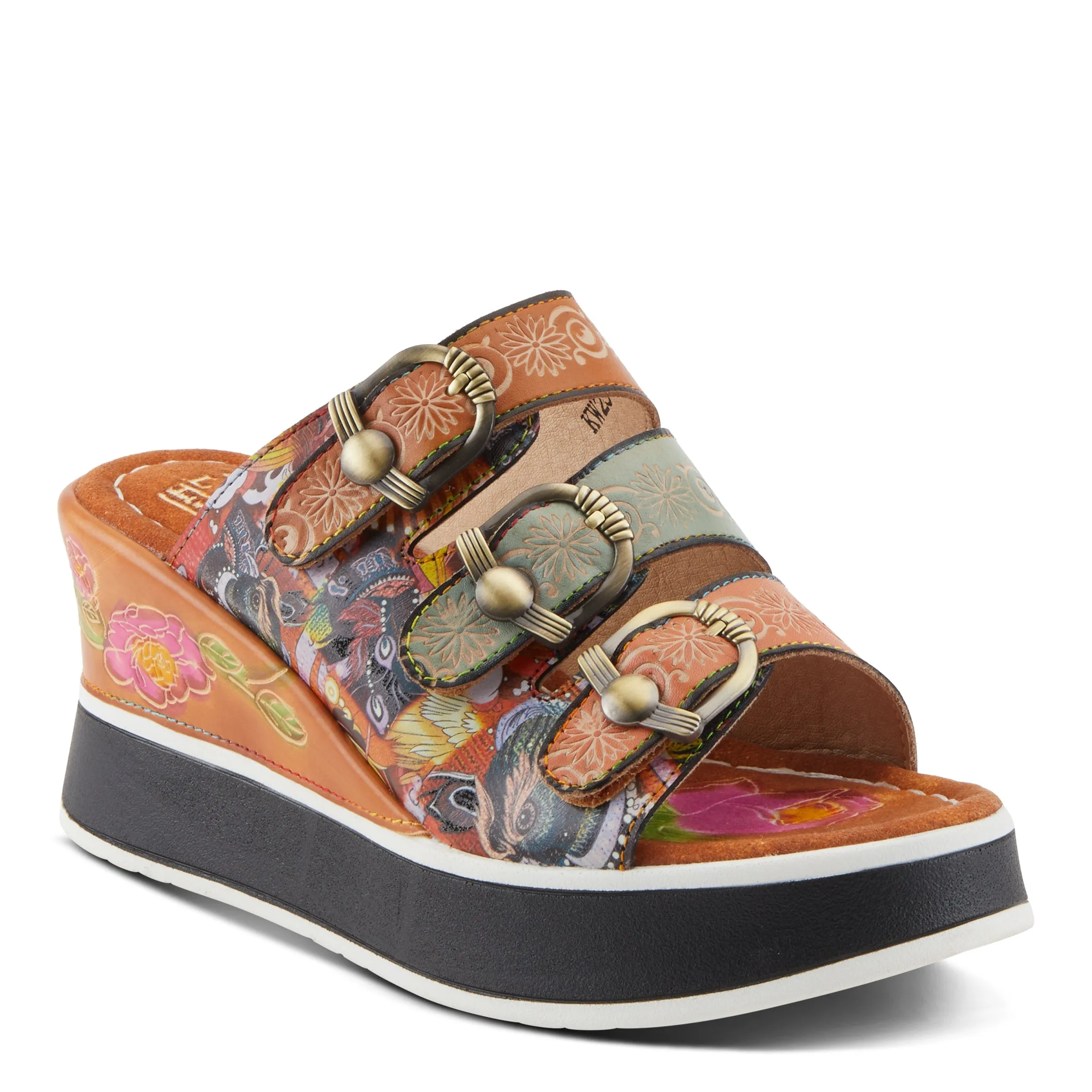 Spring Step Shoes  L'Artiste Caligal Women's Leather Sandals 3" Heel Height