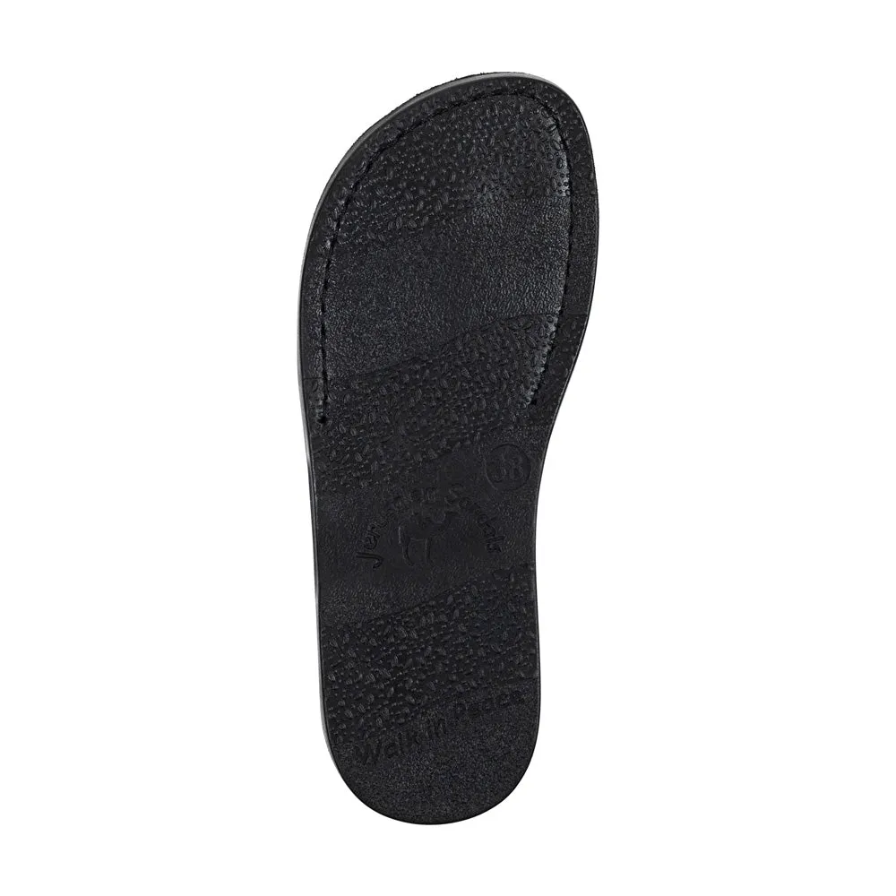 Tamar - Leather Strappy Flip Flops | Violet
