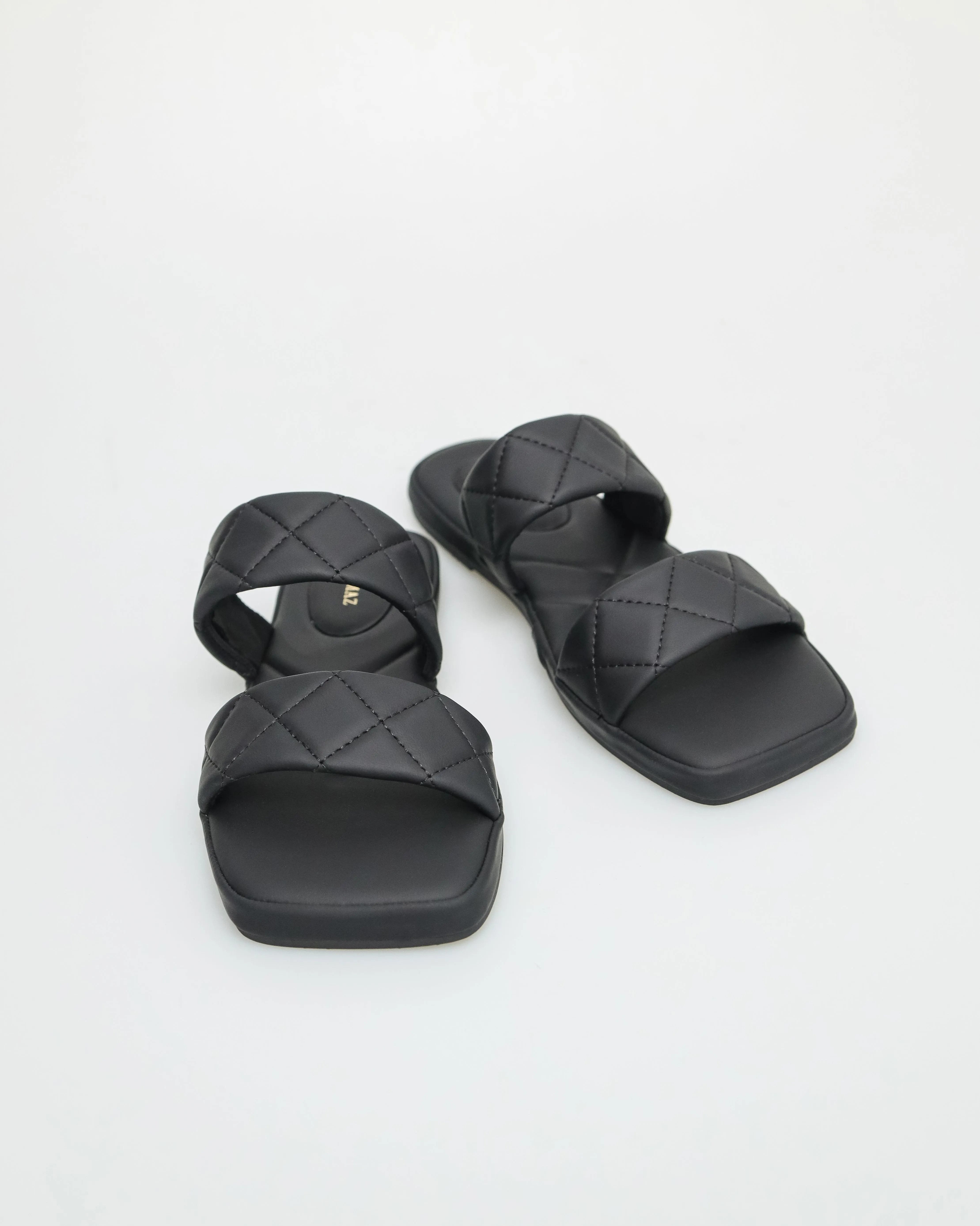 Tomaz NN217 Ladies Double Strap Sandals (Black)