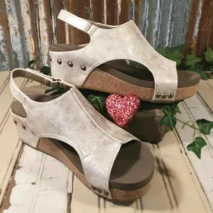 Volta Gold Metallic Platform Wedge/Sandals