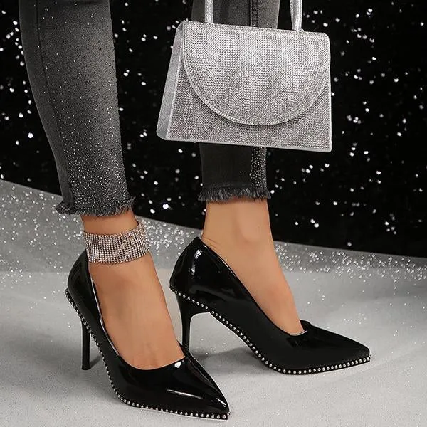 Women's Fashionable Steel Ball Pointed Toe Pumps 41857965S