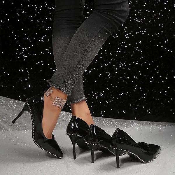 Women's Fashionable Steel Ball Pointed Toe Pumps 41857965S