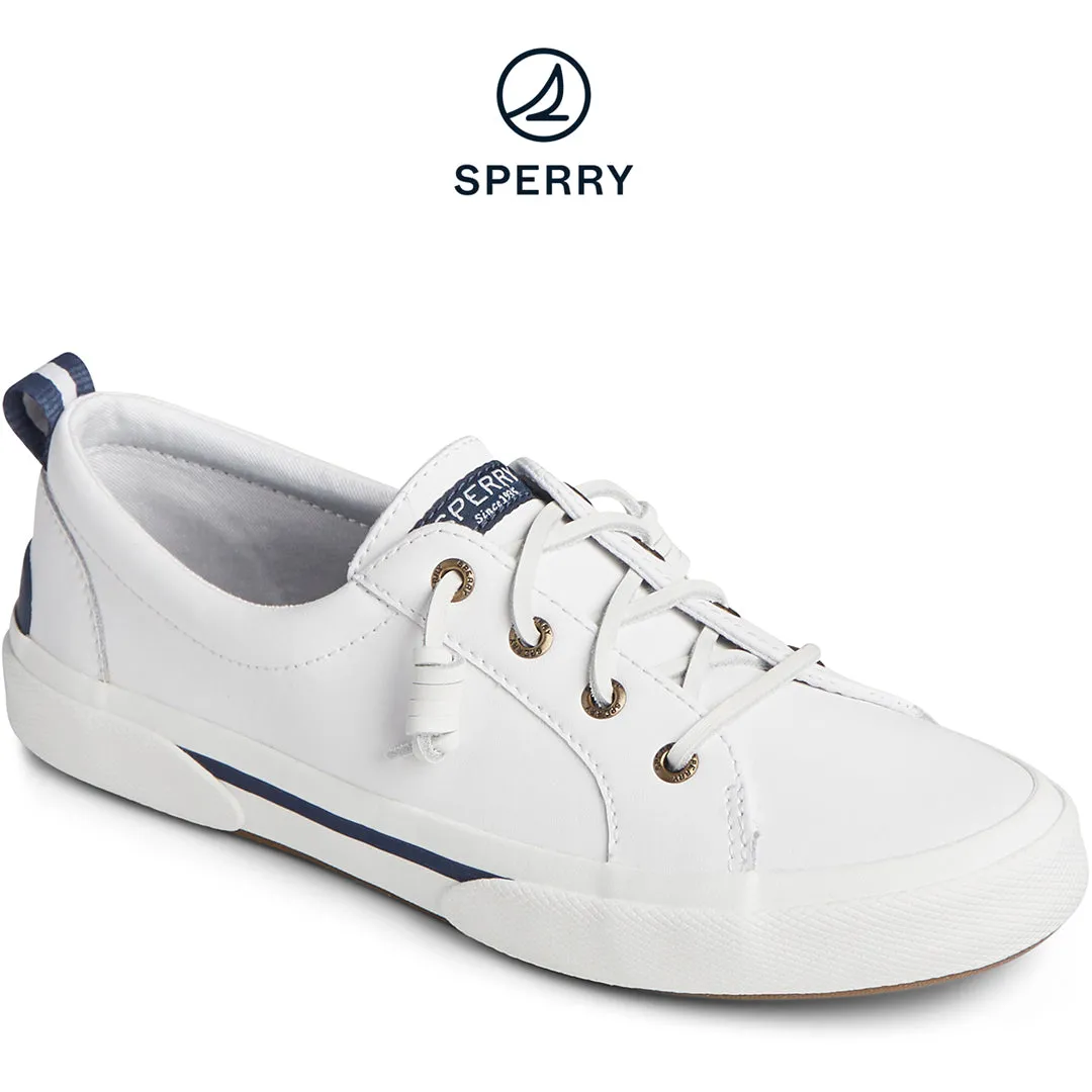 Women's Pier Wave Leather Sneakers - White (STS85749)