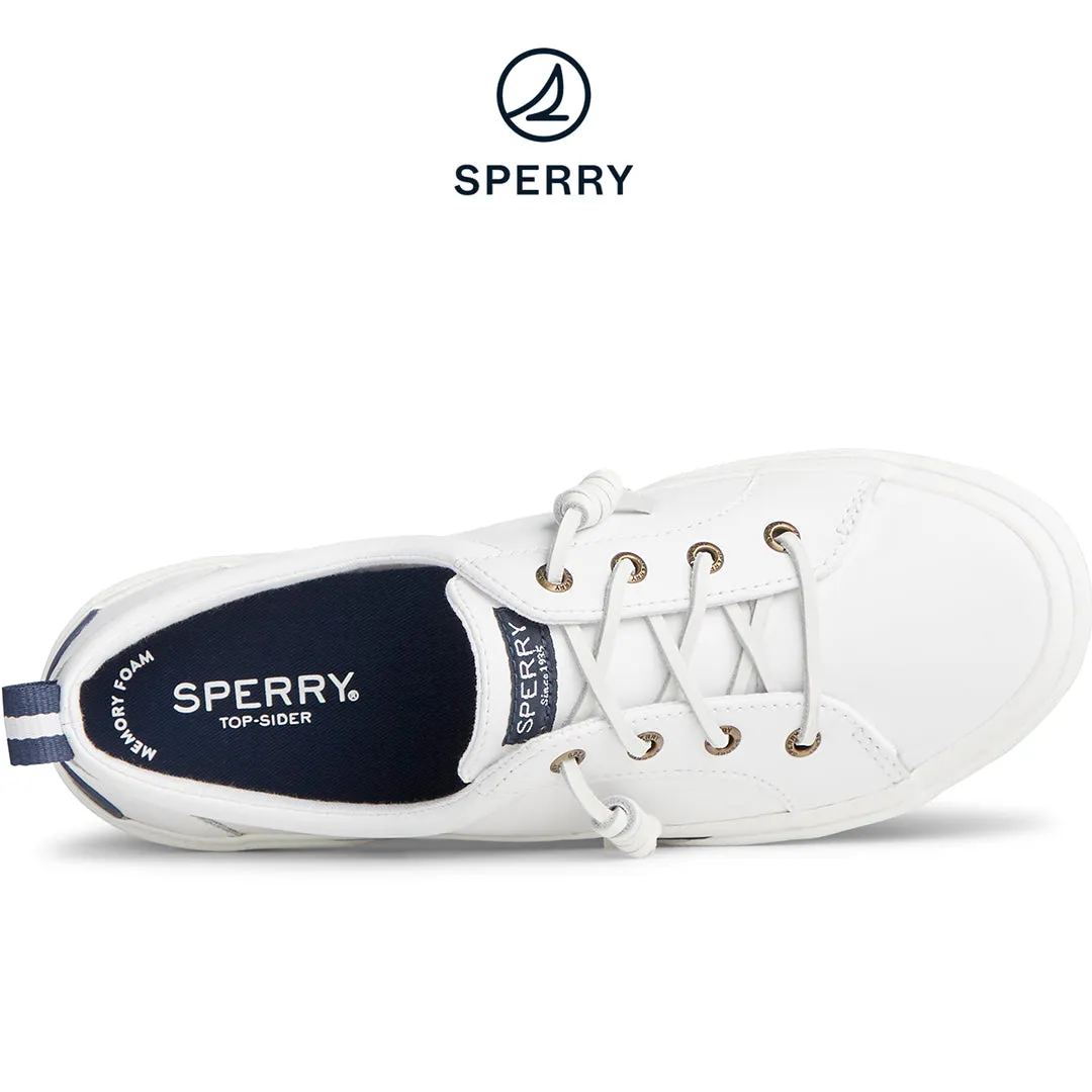 Women's Pier Wave Leather Sneakers - White (STS85749)