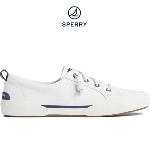 Women's Pier Wave Leather Sneakers - White (STS85749)