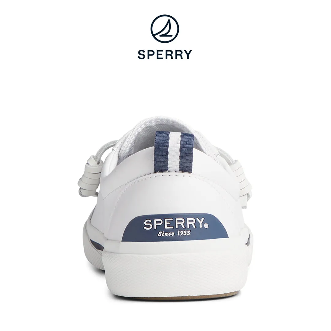 Women's Pier Wave Leather Sneakers - White (STS85749)