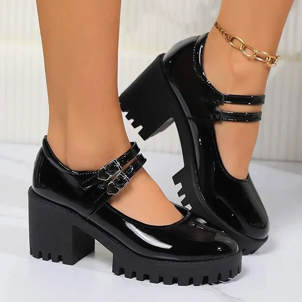 Women's Single-Strap Chunky Heel Mary Jane Shoes 31799865C